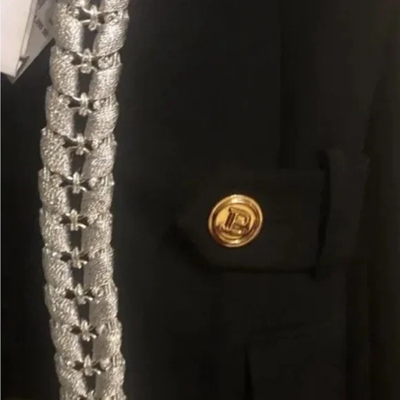 Balmain jacket with sparkly trim and gold buttons. Size 34. - Picture 3 of 5